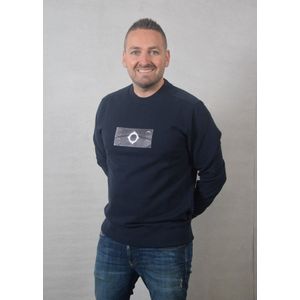 Ma.Strum Trompe Loeil Crew Neck Badge Sweat