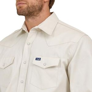 Herenwerkshirt met Cowboy Cut - Stevige Afwerking, Lange Mouwen en Western Drukknopen - XL