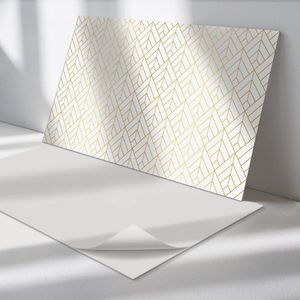 Wallfluent Vinyl Wandpaneel - 3D-bladpatroon PVC Muurpaneel - 120 cm x 60 cm - Wit PVC wandpaneel - 1 stuk - Rechthoekig Wandbekleding Vinyl - Texturen Wandpaneel - Zelfklevende Wandbekleding - Wandpaneel Keuken en Badkamer