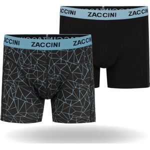 Zaccini Cotton Stretch Boxershorts - Zwart - 2 stuks - Heren onderbroeken - Boxer - 95% Katoen - Maat S