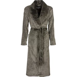 Irresistible Dames badjas - Fleece - Sjaalkraag - Bruin - Maat M