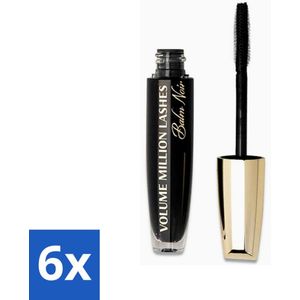 L'Oréal Paris - Mascara - Volume Million Lashes Balm Noir - Zwart - 8,9 ml - Voordeelverpakking - 6 stuks