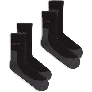 Icebreaker - Merino Hike+ Light Crew 2 Pack - Sportsokken - Zwart