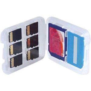 Transparante Geheugenkaart Opbergdoos - Multifunctionele Organizer voor Micro SD, TF, SDHC en MSPD Kaarten