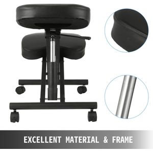 EliteNest® - Ergonomische Knielen Stoel - Verstelbaar - Dikke Kussen - Balanceren & Body Vormgeven - Ideaal voor Thuis en Kantoor - 3 x 25 cm