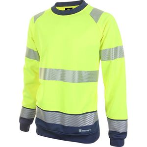 Beeswift HiVis Sweatshirt - Geel/Marineblauw - Maat XXL