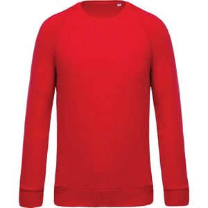 Biologische herensweater met ronde hals Kariban Rood - S