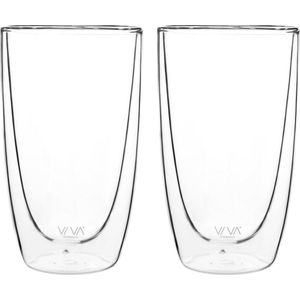 Viva - Glass Double Walled 490 ml Set of 2 Pieces