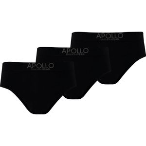 Apollo - Heren slips - Zwart - Maat XL - Heren boxer - Ondergoed heren - Slip heren Ondergoed - Naadloos ondergoed