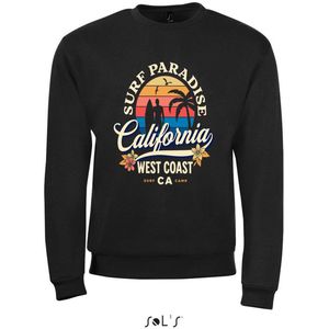 Sweatshirt 2-170 Surf Paradise California West Coast - Zwart, xS