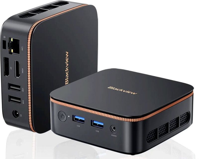 Blackview MP20 - Mini PC - Zwart - 8 GB DDR4 - 256 GB M.2 SSD - Intel N150 - Tot 3,6GHz - WiFi 6 - Windows 11 - 4K UHD