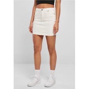 Dames - Vrouwen - Modern - Nieuw - Urban - Streetwear - Casual - Ladies Organic Stretch Denim Mini Skirt offwhite raw