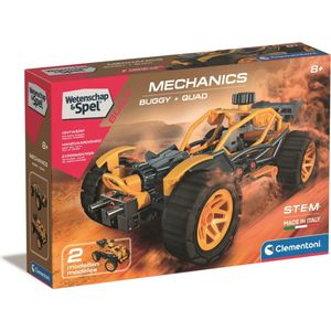 Clementoni Wetenschap & Spel Mechanica - Bouw je eigen Buggy & Quad met 90+ onderdelen - Geschikt voor kinderen vanaf 8 jaar