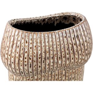 PTMD Bloempot Colby - 26x16x26 cm - Keramiek - Bruin