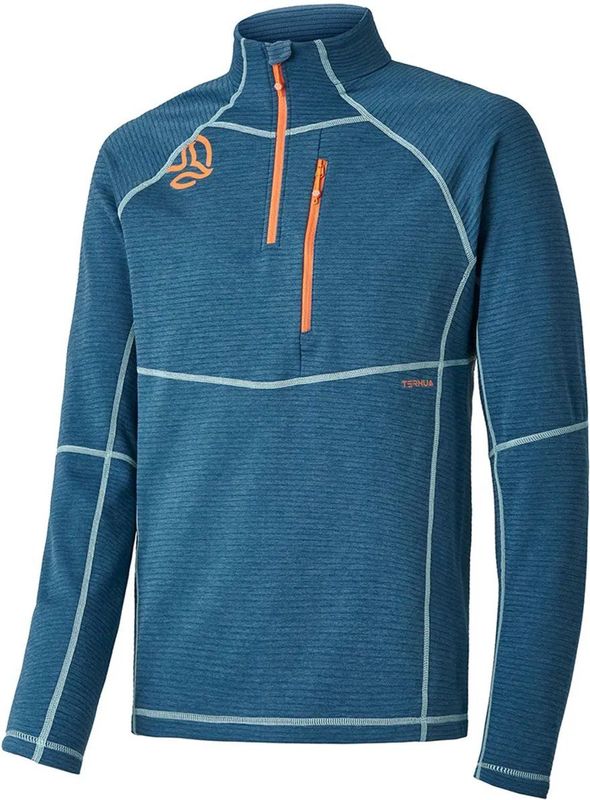 Ternua Momhill Fleece Met Halve Rits Blauw M Man