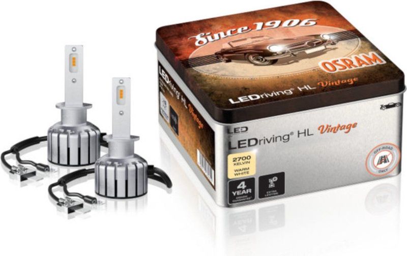 OSRAM LEDriving HL VINTAGE - LED Groot-/Dimlicht - 2700K - Metalen Behuizing - 2 Lampen