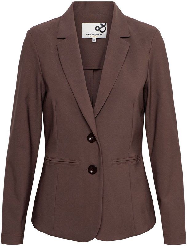 &Co - Phileine - Blazer - Chocolate - Heavy Travel Kwaliteit