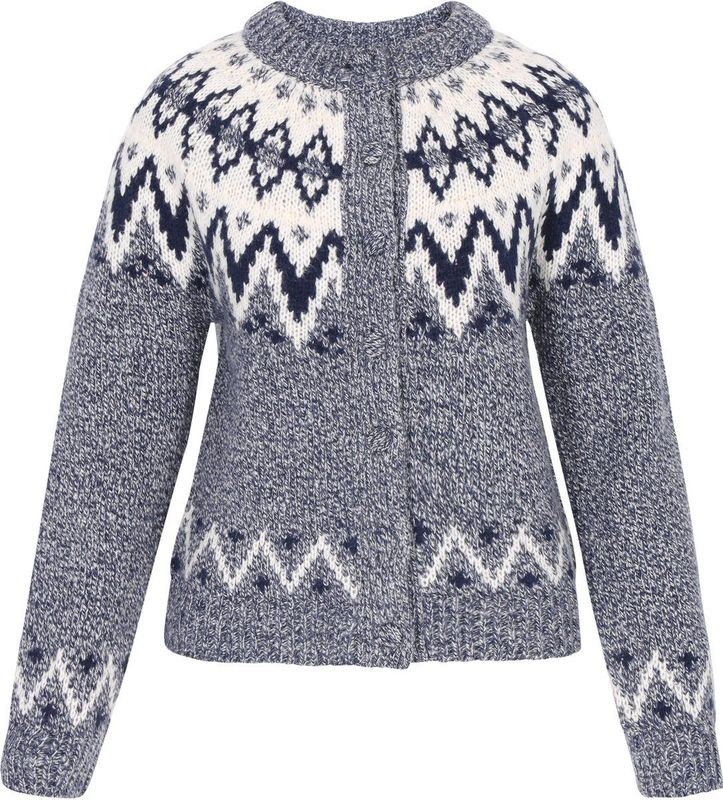 DreiMaster - Vintage Collectie - Gebreid Vest - Normale Pasvorm - Ronde Hals - Lange Mouwen