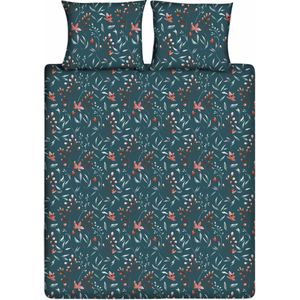 Ten Cate Dekbedovertrek - Dekbedovertrek 140 x 200 - Dekbedovertrekken - Dekbedovertrek 1 persoons - Evie Petrol