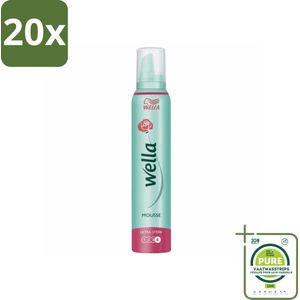 20 x Wella Ultra Sterk Haarmousse 200 ml - Grootverpakking - Haar Mousse - Sterke Hold - Flexibele Textuur - Langdurige Versteviging - Haarstyling