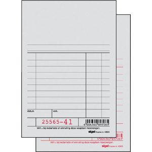 Sigel kassablok - Expres - 150x110mm - 2x50 vel - wit - met carbon - SI-40920