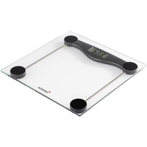 Glazen Personenweegschaal met LCD-display | 180 kg Draagkracht | Tijdloos Design | Overbelastingsindicator | Zwart