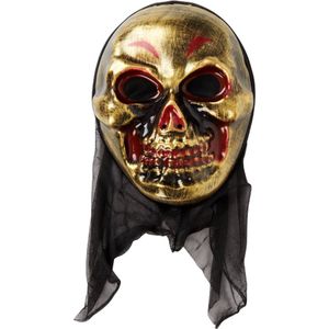 Halloween Masker Mummy Goud / Zwart- Fright Night - feest / Eng - Mask - Multicolor - Scary Thema party - Gezichtsmasker - Freddy Krueger / Jason - Friday the 13th