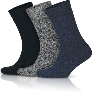 GoWith - wollen sokken - noorse sokken - 3 paar - wintersokken - thermosokken - huissokken - dames sokken - maat 39-42
