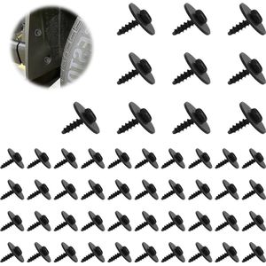 Carrosserieschroeven 50 stuks M5 x 18 mm zelfborende zeskantschroeven - metaal - zwart - reparatie spatborden - kopjes meubels .