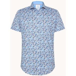 A Fish Named Fred Korte Mouw Overhemd Citrus Cobalt (31.053.607)
