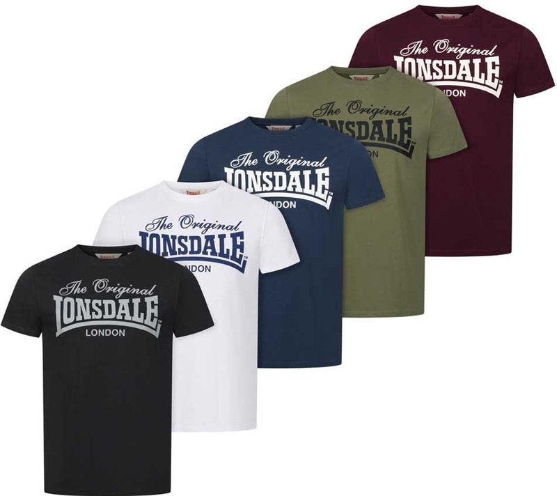Lonsdale - Fitton Hill - T-shirt - Regular Fit - 5 Eenheden