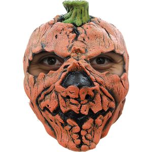 Partychimp Pompoen 1 Gezichts Masker Halloween Masker voor bij Halloween Kostuum Volwassenen - Latex - One-size
