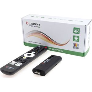 OCTAGON - SPIRIT NANO - 4K UHD HDR10+ Android TV Stick - Mediaspeler
