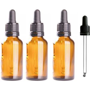 Pipetflesje 30ml - 3 stuks - Druppelflesje - Pipet voor vloeistoffen van Haarvast