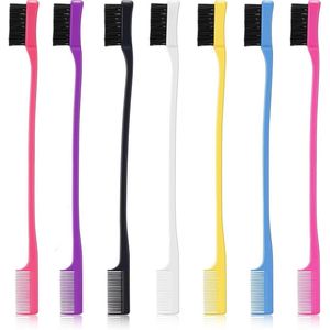 Allecto Premium - Eyebrow Comb 7 stuks Dubbele Wenkbrauwborstel 2-in-1 Wenkbrauwborstel met Kam voor Vrouwen en Meisjes - Cosmetische Tools