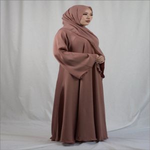 Abaya - Premium Satin - Dark Rose- donker rose