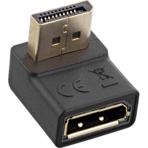 DisplayPort adapter met DP_PWR - 90° haaks naar beneden - versie 1.2 (4K 60Hz) / zwart