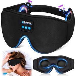 Draadloos Bluetooth Slaapmasker met Hoofdtelefoon - Ultradun en Comfortabel, Ideaal voor Slapen en Reizen