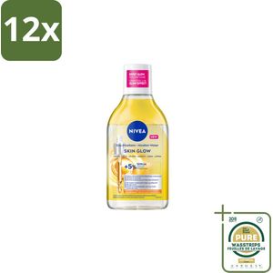 NIVEA - Micellair Water - Serum Verrijkt Stralend - Verwijdert Waterbestendige Make-up - 400 ml - Voordeelverpakking - 12 stuks - Gevoelige huid - Doffe huid
