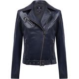 Felix Hardy - Leren Jas - Donker Blauw - Dames
