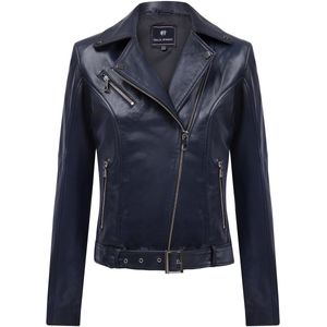 Felix Hardy - Leren Jas - Donker Blauw - Dames