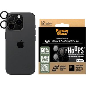 PanzerGlass voor Apple iPhone 16 Pro Max - Camera Lens Protector Zwart
