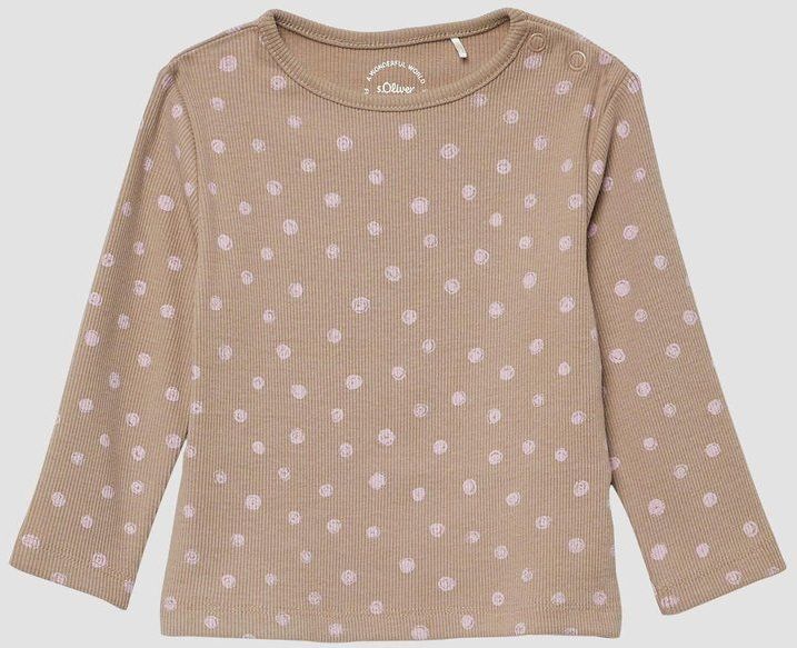 s.Oliver - T-Shirt - Zacht Geribd Katoen - Lange Mouwen