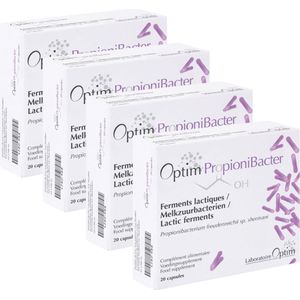 Optim - Propionibacter - Probiotica - 4 x 20 Capsules - Ondersteunt Darmflora