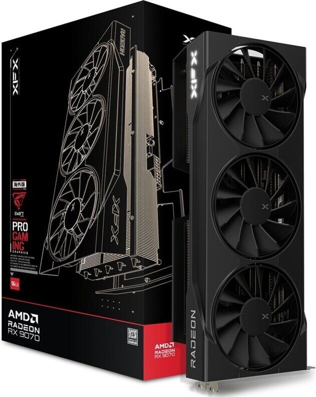XFX - SWIFT AMD Radeon RX 9070 OC - Videokaart - 16GB - GDDR6 - PCIe 5.0 - 1x HDMI 2.1b - 3x DisplayPort 2.1a