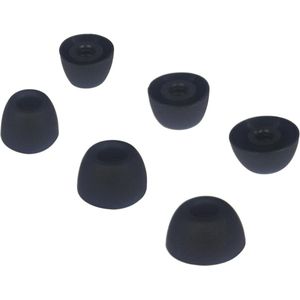 Allecto Plus - Set van 3 geluidsreducerende siliconen oordopjes voor draadloze oortjes, geschikt voor Samsung Galaxy Buds 2 Pro, inclusief maten S/M/L - zwart.