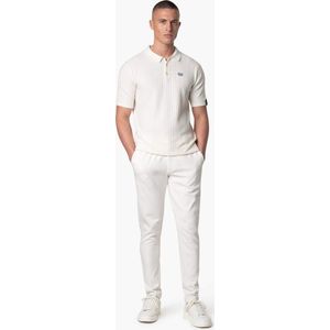 Quotrell Couture - JAY KNITTED POLO - OFF WHITE/BLACK - S