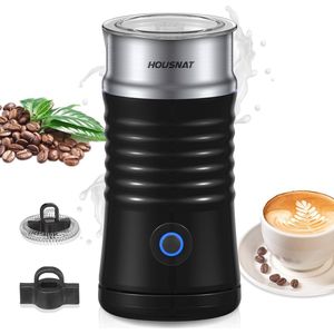 Elektrische Melkopschuimer 240 ml - One Touch 4-in-1 Knop voor Latte Art, Stille Temperatuurregeling en Eenvoudige Reiniging - Zwart