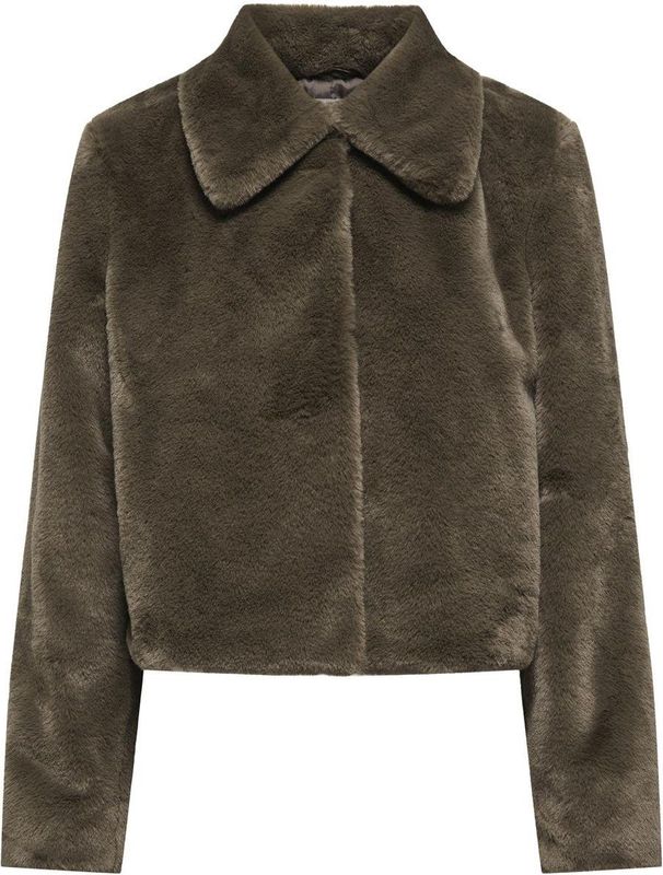 JDY - Korte Jas - Kastanje Kleur - Donzige Stof - Polyester