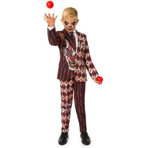 Suitmeister Scary Clown Red Jongens Pak - Kids Kostuum - Halloween Outfit - Maat M